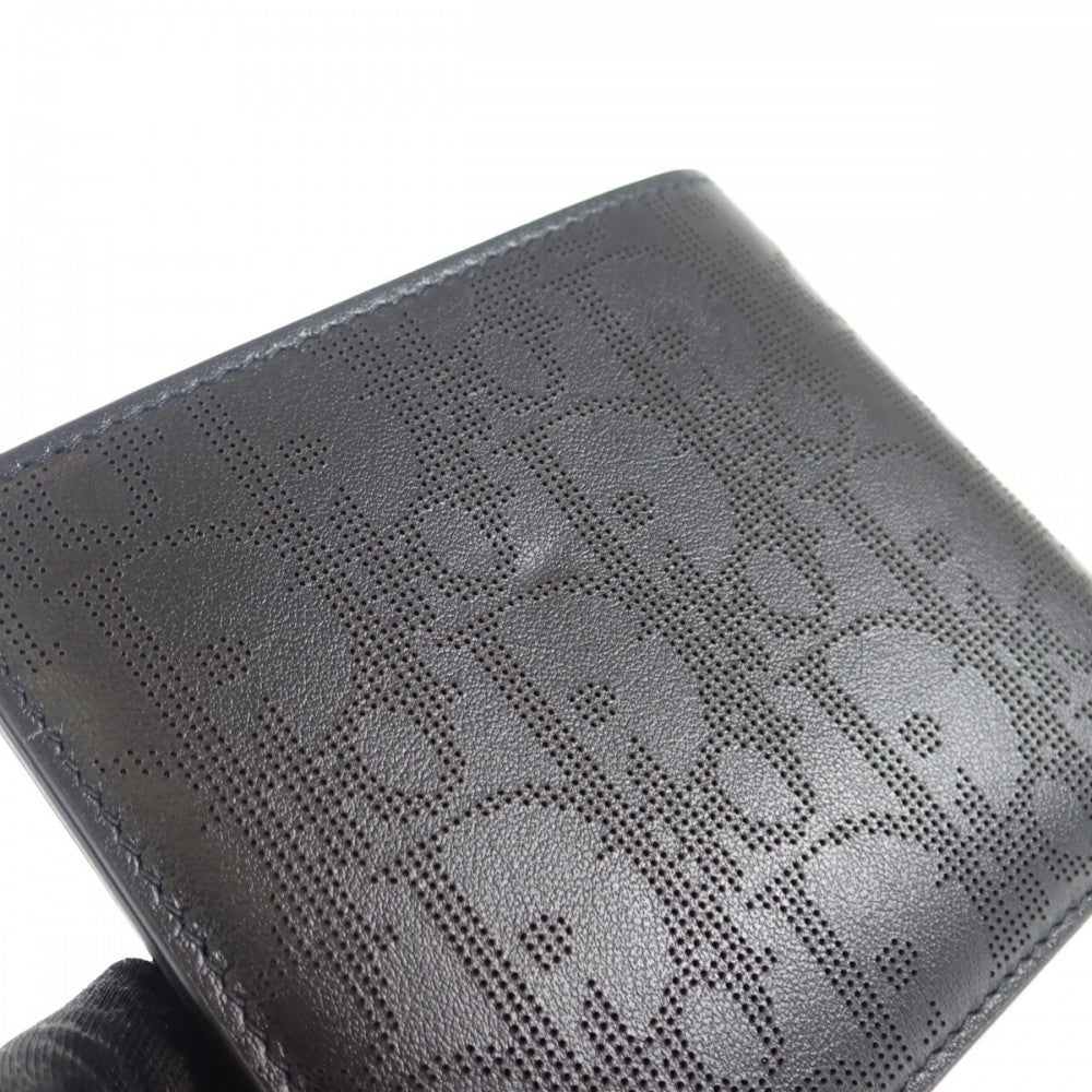 ディオール Dior コインケース付きウォレット 2ESBC027VPD_H03E 二つ折り財布 カーフ ブラック メンズ【中古】【SAランク】