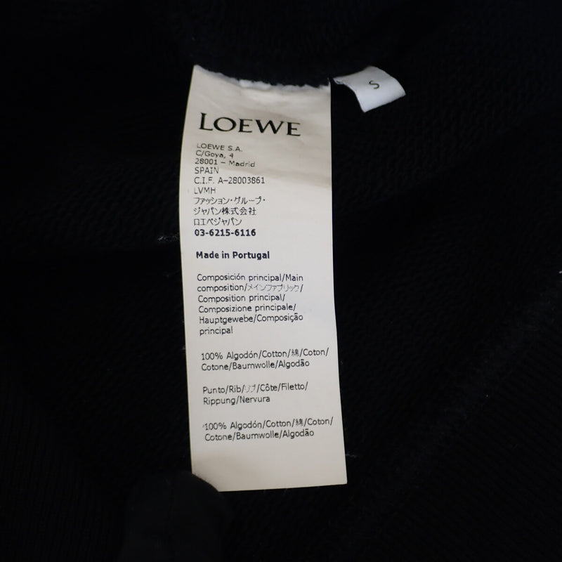 【Aランク】LOEWE ロエベ アナグラム スウェットシャツ トップス H526Y24J07 コットン ブラック メンズ トレーナー Sサイズ【ISEYA】