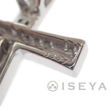 K18WG クロス 十字架 デザイン ネックレス ペンダント ダイヤモンド0.667ct レディース ジュエリー アクセサリー【ISEYA】