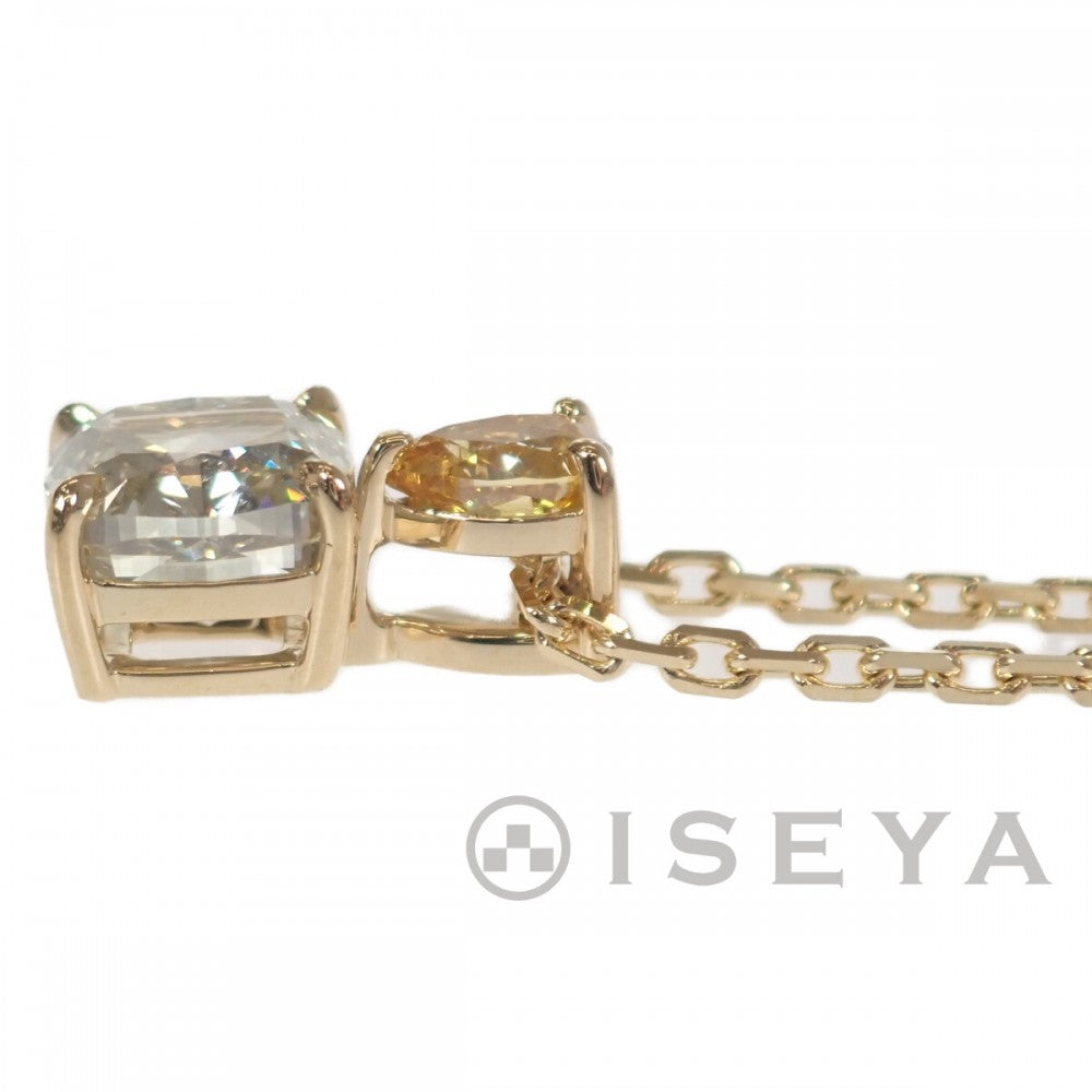 【中古】 デザイン ジュエリー クッション モディファイド ネックレス K18イエローゴールド レディース【Aランク】
