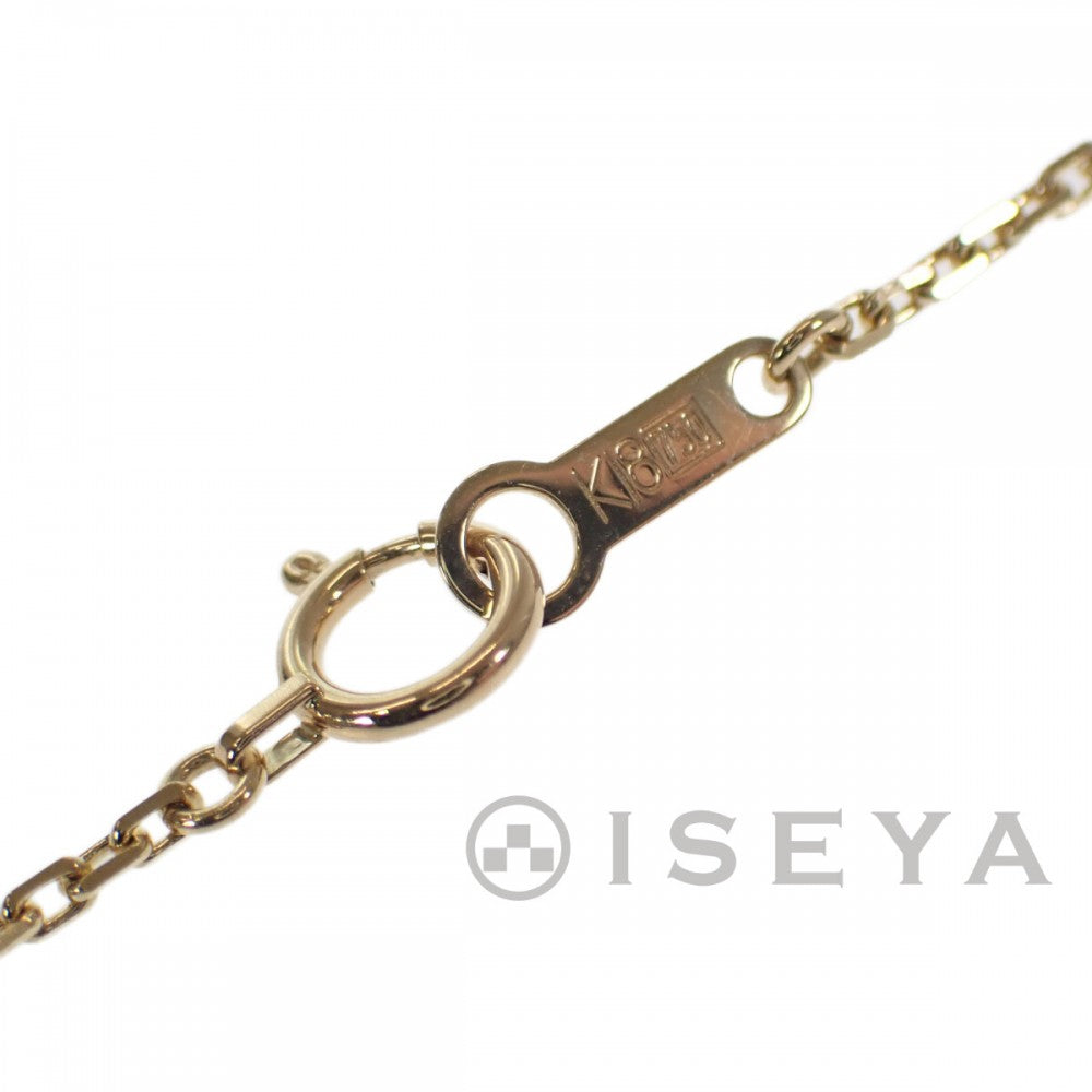 【中古】 デザイン ジュエリー クッション モディファイド ネックレス K18イエローゴールド レディース【Aランク】