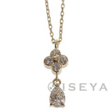 K18YG フラワー デザイン ネックレス ペンダント ダイヤモンド0.216/0.13ct レディース ジュエリー アクセサリー【ISEYA】