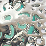 K18WG デザインネックレス ペンダント ブルーオパール 4.04ct ダイヤモンド 0.13ct トルマリン 0.65ct ジュエリー アクセサリー【ISEYA】