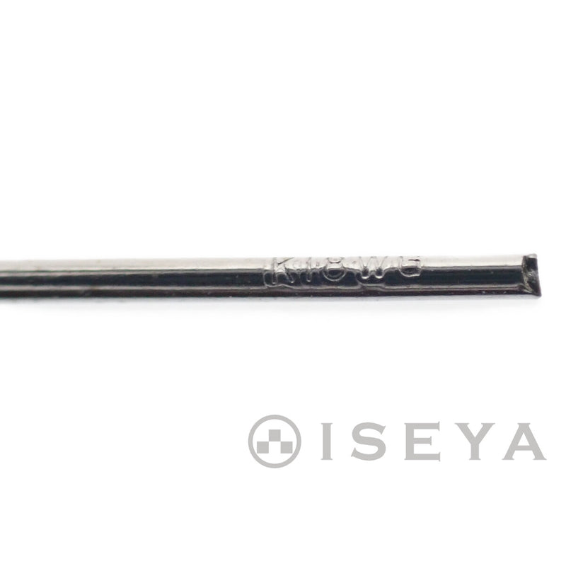 【Aランク】パール スウィング デザインピアス K18WG アコヤ真珠7.5-8.0mm チェーンピアス レディース アクセサリー【ISEYA】