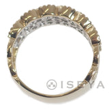 幾何学模様 デザインリング 指輪 K18YG ダイヤモンド0.52ct サイズ棒約11号 レディース ジュエリー アクセサリー【ISEYA】
