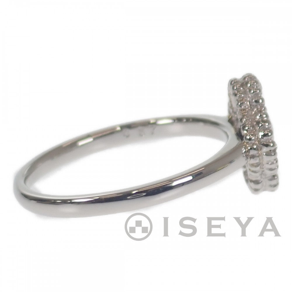 四つ葉のクローバー デザイン ジュエリー 12号 リング Pt900プラチナ ダイヤモンド レディース【中古】【Aランク】