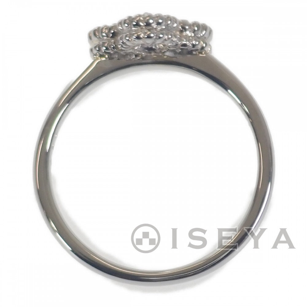 四つ葉のクローバー デザイン ジュエリー 12号 リング Pt900プラチナ ダイヤモンド レディース【中古】【Aランク】