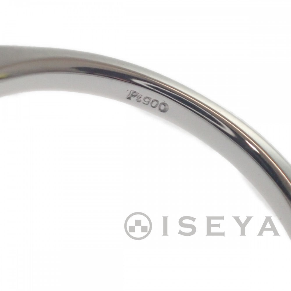 四つ葉のクローバー デザイン ジュエリー 12号 リング Pt900プラチナ ダイヤモンド レディース【中古】【Aランク】