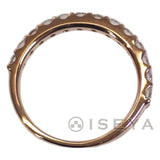 ハーフエタニティ デザインリング 指輪 K18PG ダイヤモンド0.50ct サイズ棒約9号 レディース ジュエリー アクセサリー【ISEYA】