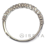 ハーフエタニティ デザインリング 指輪 K18WG ダイヤモンド0.40ct サイズ棒約14号 レディース ジュエリー アクセサリー【ISEYA】