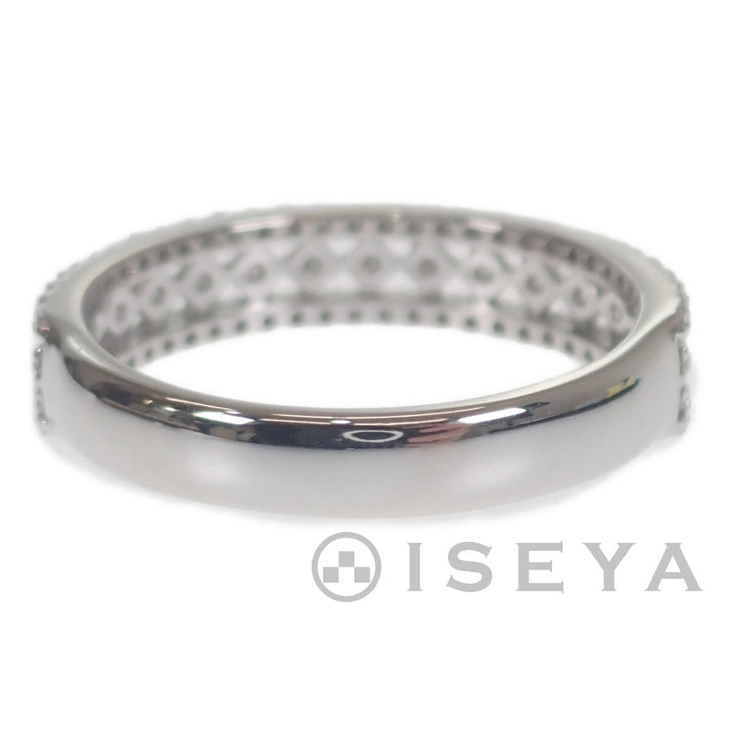【Aランク】デザインリング 指輪 K18WG ダイヤモンド0.34Ct サイズ棒約10号 レディース ジュエリー アクセサリー 【ISEYA】
