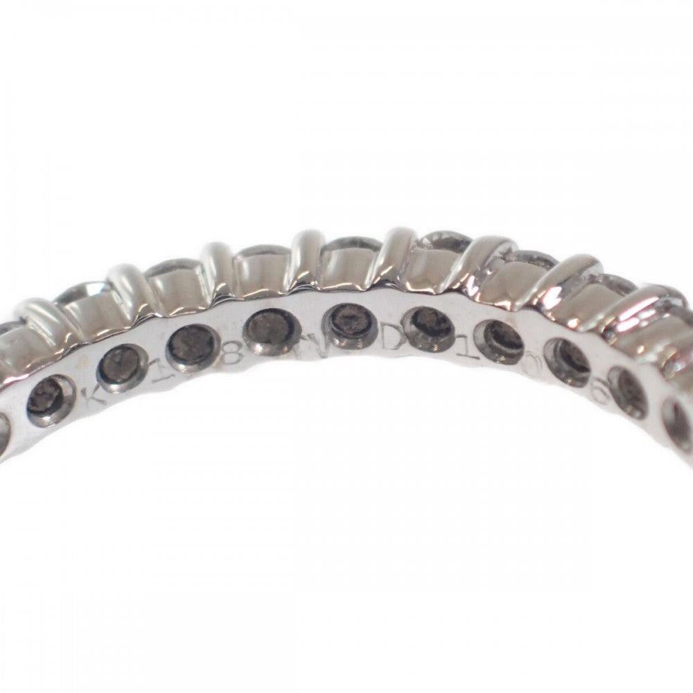 【中古】 デザイン ジュエリー フルエタニティ リング K18ホワイトゴールド ダイヤモンド サイズ棒約12号 レディース【Aランク】