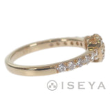 ハート デザインリング 指輪 K18YG ダイヤモンド0.45ct サイズ棒約9号 レディース ジュエリー アクセサリー【ISEYA】