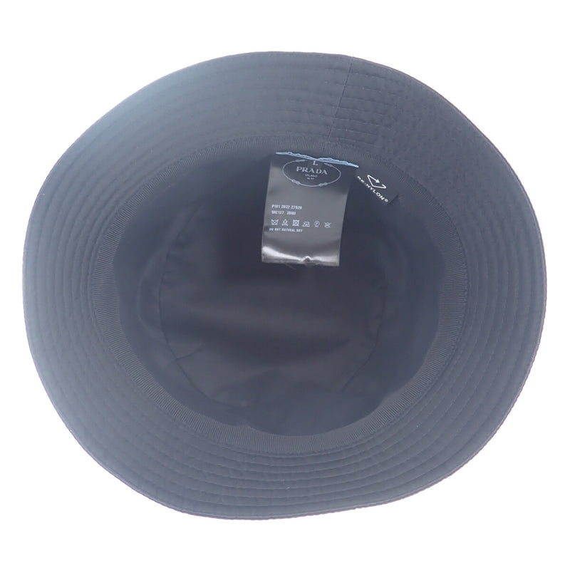 Re-Nylon バケットハット 帽子 1HC137-2DMI-F0002 ナイロン ブラック シルバー金具 Lサイズ ユニセックス【ISEYA】