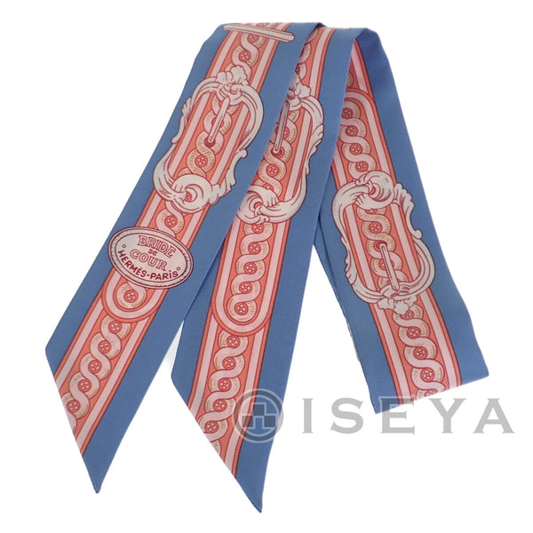 ツイリー スカーフ ブリッド ドゥ クール シルク100％ ブルー レディース 小物 ブランド ファッション【ISEYA】