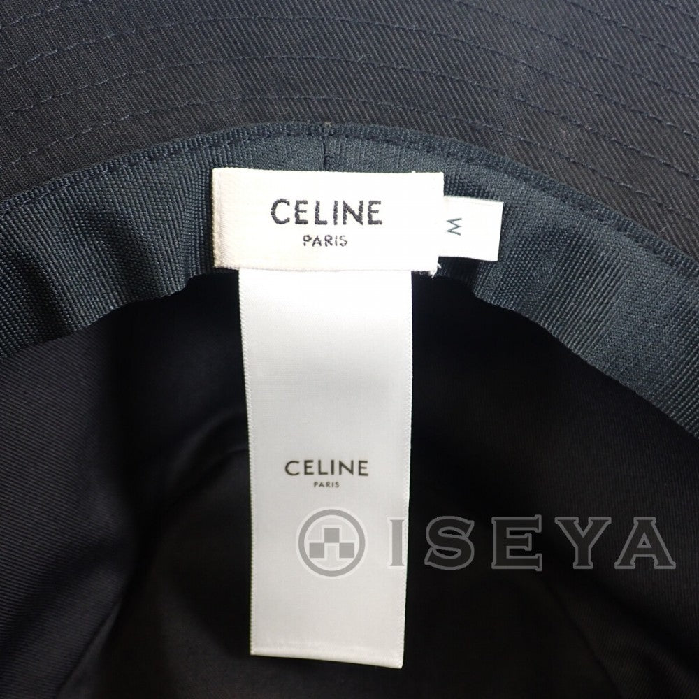 セリーヌ CELINE バケット M 2AU5B968P.38UB ハット ギャバジンコットン ブラック メンズ【中古】【Sランク】