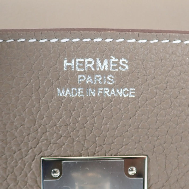 【Sランク】エルメス HERMES  バーキン35 ハンドバッグ トゴ エトゥープ ベージュ B刻印 ターンロック シルバー金具 レディース【ISEYA】