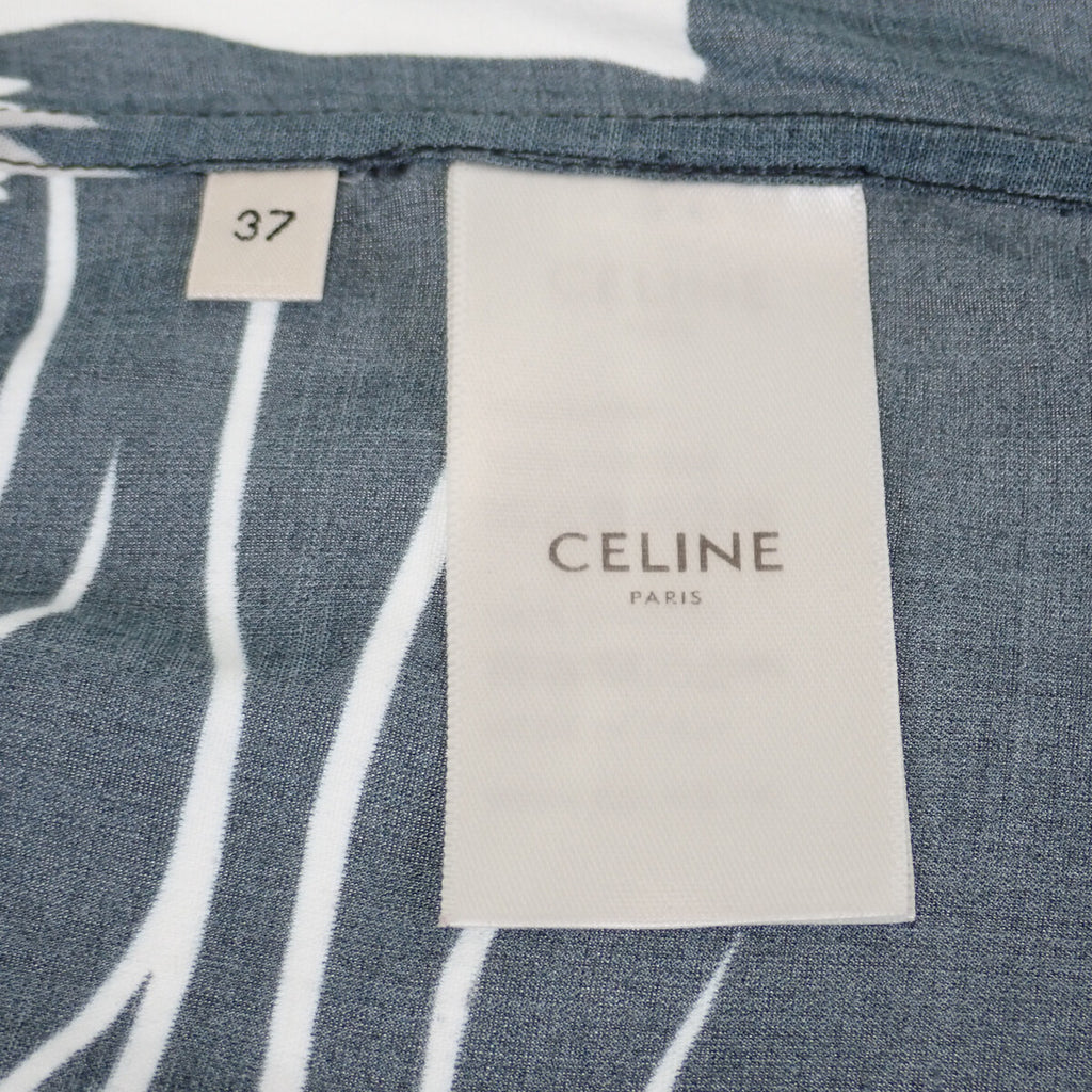 セリーヌ直営店購入21SS Celine パームツリー シャツ 37 セリーヌ エディスリマン
