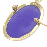 【中古】 K18 デザインジュエリー カメオ ブローチ K18イエローゴールド ブルー メノウ レディース【Aランク】