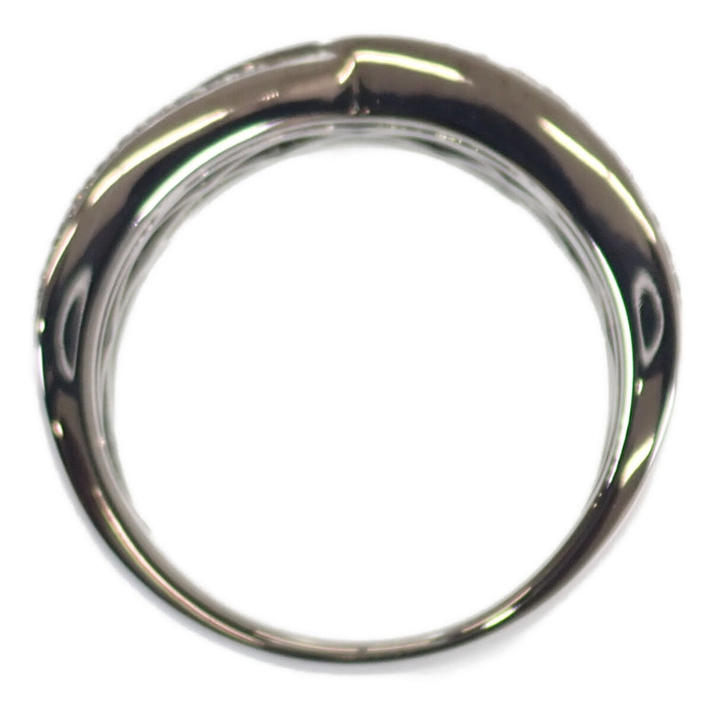 K18WG D0.70 ブラックダイヤモンド デザインリング 指輪 約12号 ...