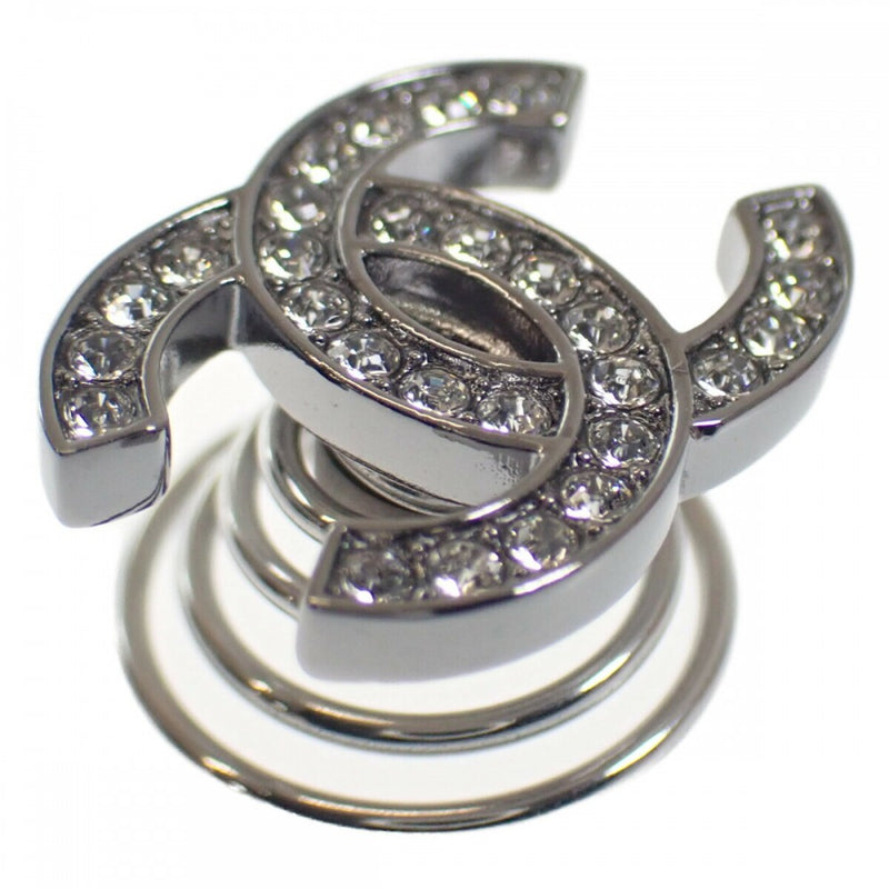 シャネル CHANEL ココマーク スター 2個セット ヘアアクセサリー GP ラインストーン シルバー レディース【中古】【Sランク】