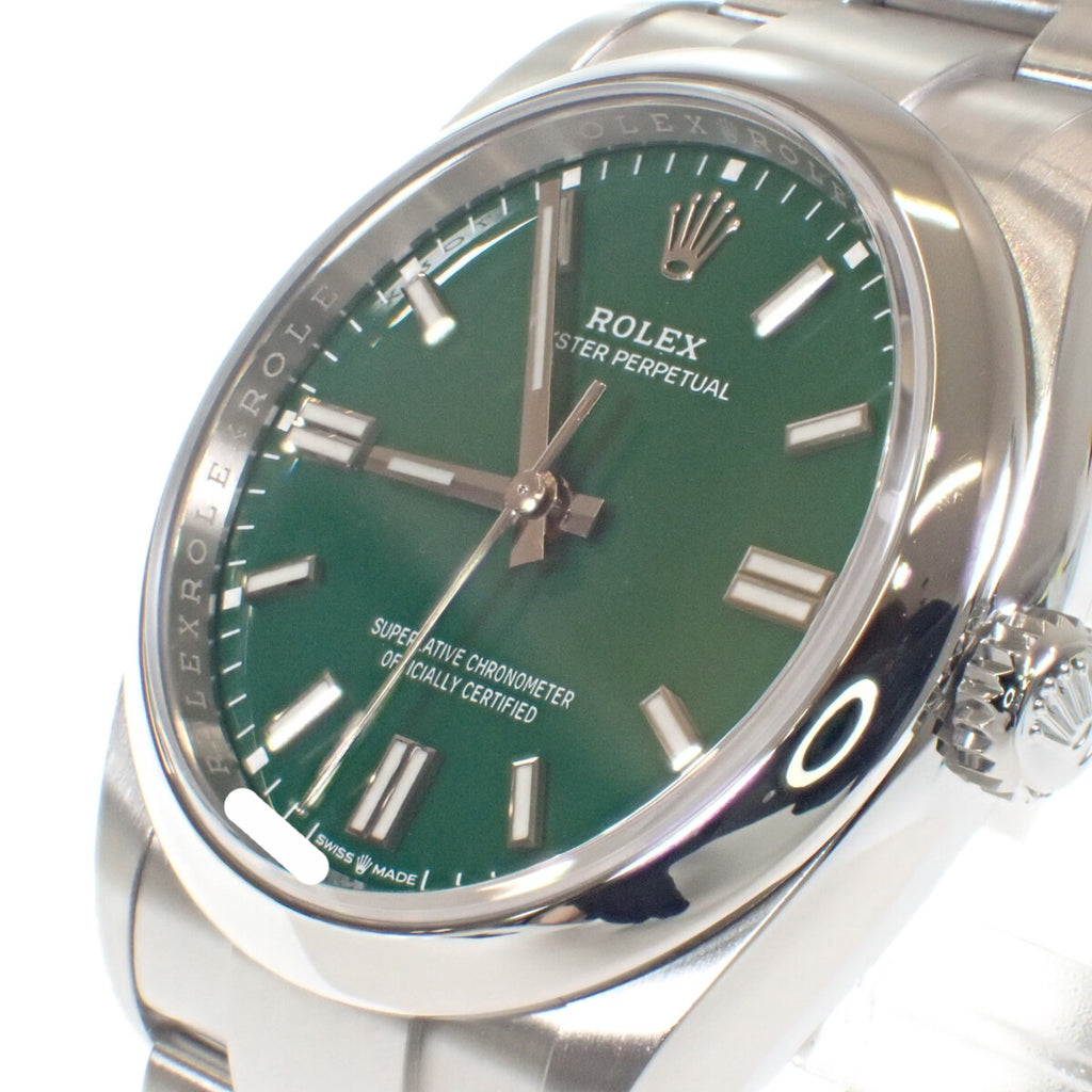 【Aランク】ROLEX ロレックス オイスターパーペチュアル 36 126000 グリーン文字盤 SS 腕時計【ISEYA】