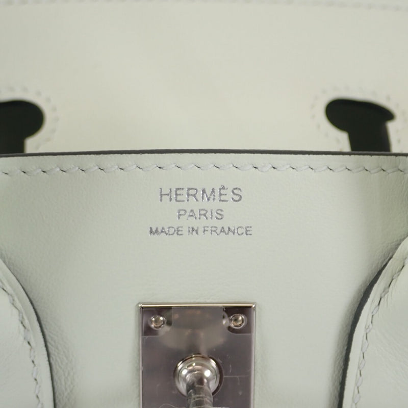 【SAランク】エルメス HERMES バーキン25 ハンドバッグ スイフト ヴェールフィズ B刻印 ターンロック シルバー金具 レディース【ISEYA】