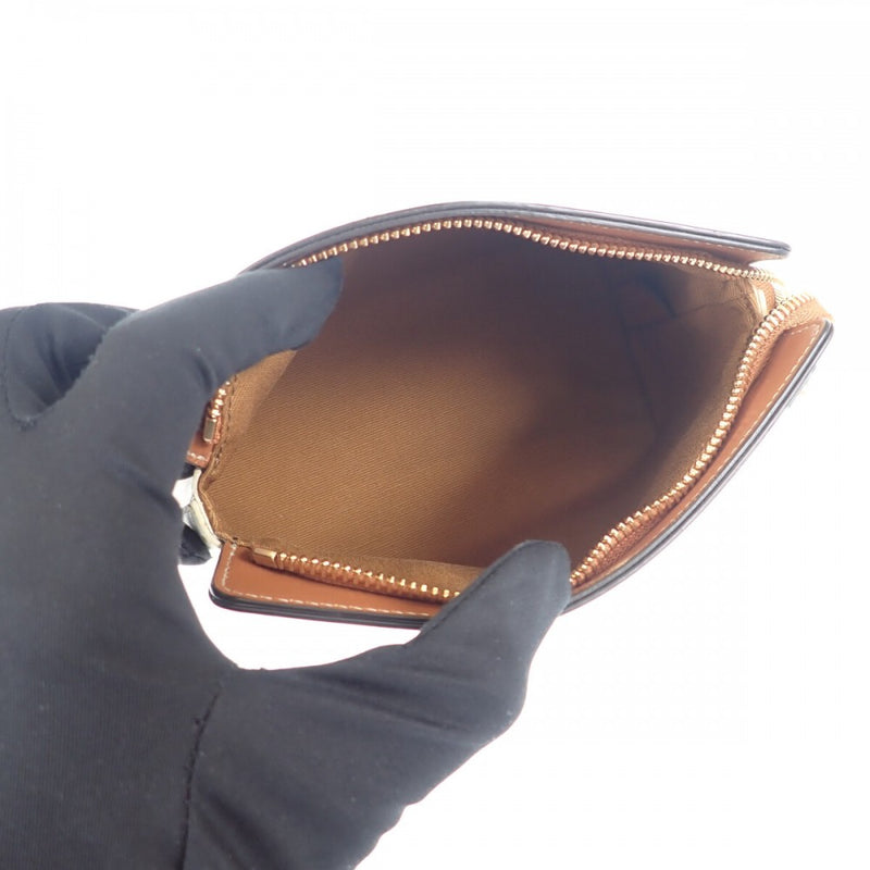 セリーヌ CELINE スモールトラベル 10C762DJP.01TA ポーチ ポリウレタン レザー ホワイト ゴールド金具 レディース【中古】【Aランク】