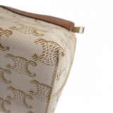 セリーヌ CELINE スモールトラベル 10C762DJP.01TA ポーチ ポリウレタン レザー ホワイト ゴールド金具 レディース【中古】【Aランク】