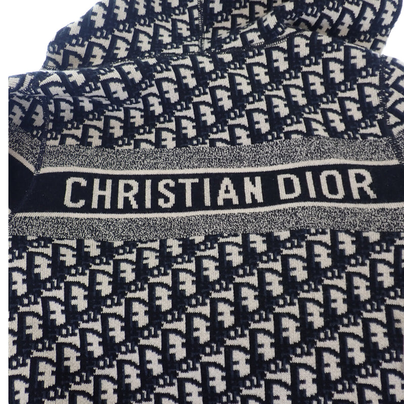 【ABランク】Christian Dior クリスチャン ディオール リバーシブルカーディガン ジャケット 054G12AM055_X5820 カシミヤ ネイビー #34【ISEYA】