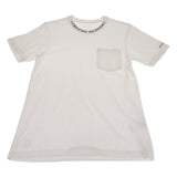 ネックロゴTシャツ 半袖 トップス 2212-304-0010 コットン ホワイト 白 Sサイズ メンズ【ISEYA】