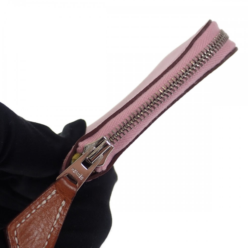 エルメス HERMES アザップコンパクト ミニ コインケース ヴォーエプソン モーヴシルベストル ピンク レディース【中古】【ABランク】