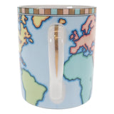 世界地図 ワールドマップ マグカップ 食器 マルチカラー ボーンチャイナ【ISEYA】