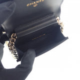 【Aランク】シャネル CHANEL ボーイシャネル ベルトバッグ チェーン AP2302_B06291_94305 コインケース キャビアスキン ブラック マグネット ゴールド金具 レディース【ISEYA】