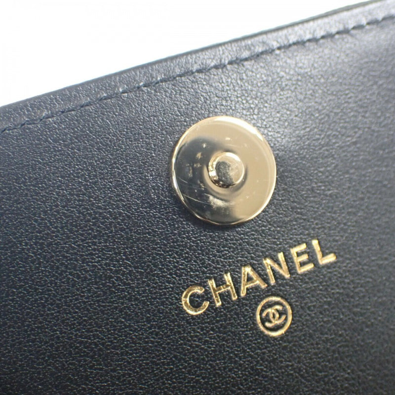 【Aランク】シャネル CHANEL ボーイシャネル ベルトバッグ チェーン AP2302_B06291_94305 コインケース キャビアスキン ブラック マグネット ゴールド金具 レディース【ISEYA】