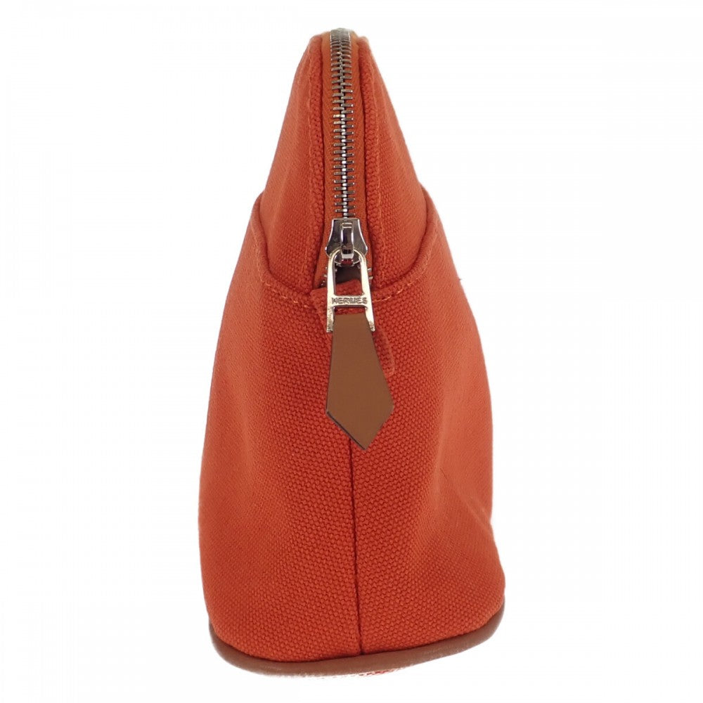 エルメス HERMES ボリードポーチ ミニ 20 H102773M_02 アクセサリーポーチ レザー キャンバス コットン オレンジ フー レディース【中古】【Aランク】