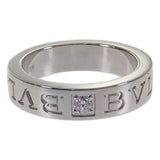 K18WG ブルガリブルガリ ダブルロゴリング 指輪 339978 ダイヤモンド サイズ45 約4.5号 ジュエリー【ISEYA】