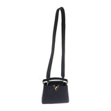 【Aランク】ルイヴィトン LOUIS VUITTON カプシーヌ MINI M46234 2WAYバッグ ハンドバッグ トリヨン ノワール フラップ ゴールド金具 レディース【ISEYA】