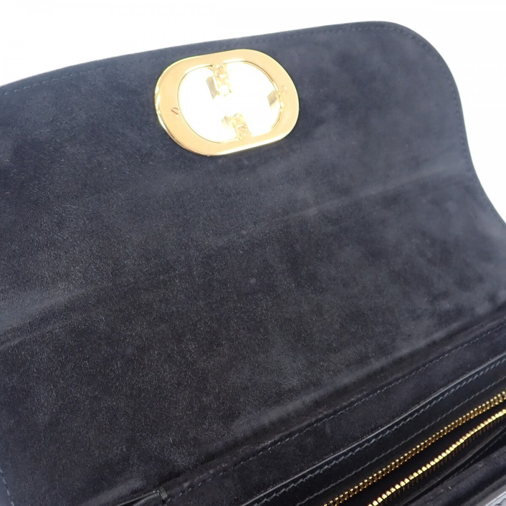 ディオール Dior 30モンテーニュアベニューバッグ スモール M9261UMOA_M900 ショルダーバッグ カーフ ブラック ゴールド金具 レディース【中古】【Aランク】