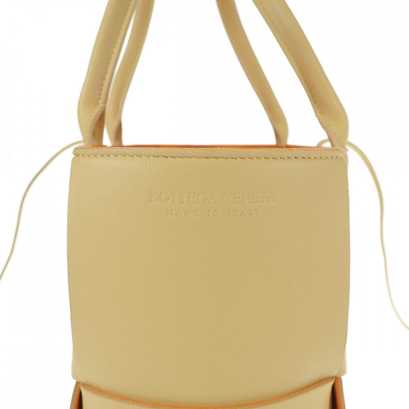 【ABランク】ボッテガヴェネタ BOTTEG AVENETA スモール アルコ 652867_VMAY3_9312 トートバッグ ラムスキン マキシイントレチャート バター タンジェリン レディース【ISEYA】