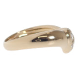 K18YG フレンドシップ ハート リング 指輪 パヴェ ダイヤモンド 約8.5号 ゴールド ジュエリー【ISEYA】