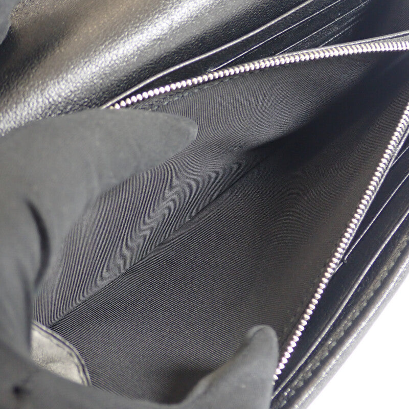 グッチ GUCCI ブロンディ コンチネンタルウォレット 760302_AACP7_1000 長財布 レザー ブラック レディース メンズ【中古】【Aランク】