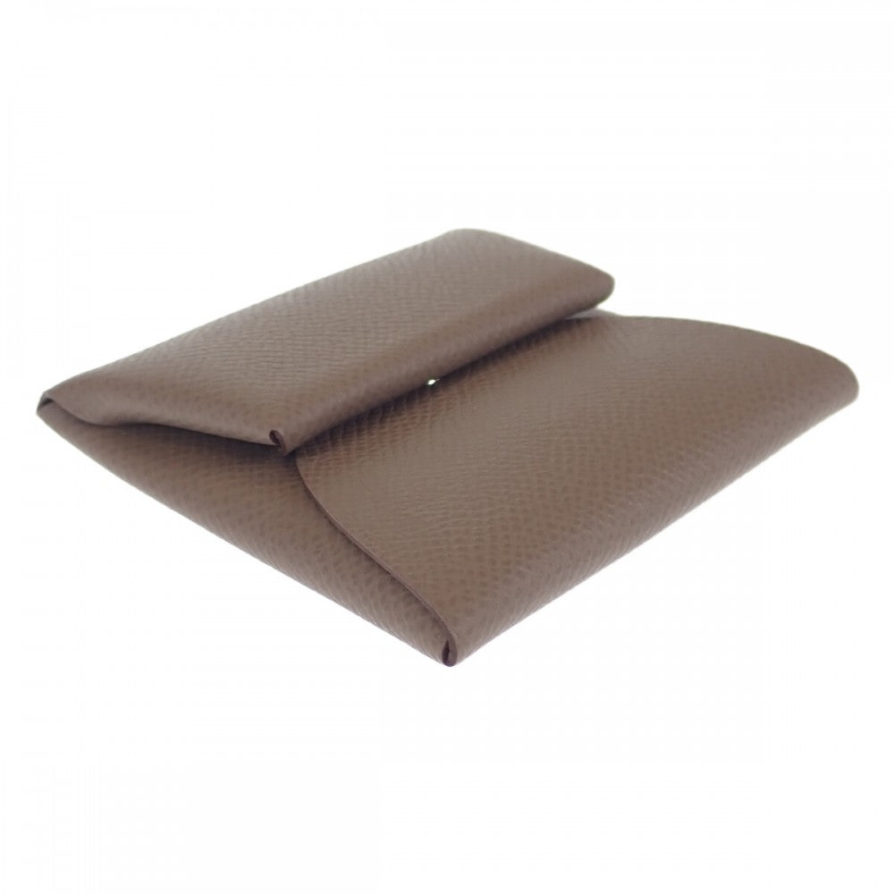 エルメス HERMES バスティア コインケース ヴォーエプソン エトゥープ レディース【中古】【Sランク】