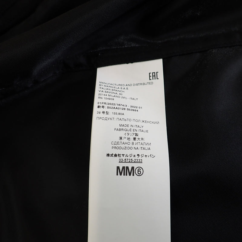 MM6 ナイロンブルゾン フーディットコート ロングコート ジャケット S52AA0128 ブラック #38【ISEYA】