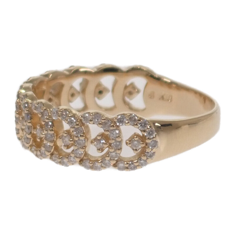 デザインジュエリー 14.5号 リング K18イエローゴールド ダイヤモンド レディース【中古】【Aランク】