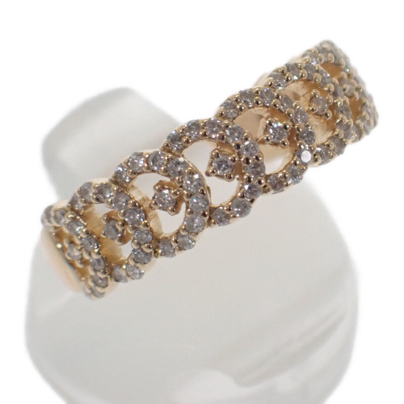 デザインジュエリー 14.5号 リング K18イエローゴールド ダイヤモンド レディース【中古】【Aランク】