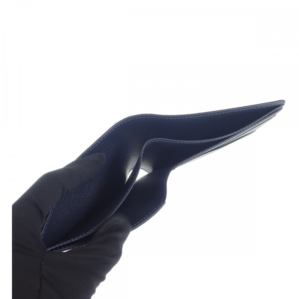 ルイヴィトン LOUIS VUITTON ポルトフォイユ・ミュルティプル M30530 二つ折り財布 タイガ ブルーマリーヌ メンズ【中古】【Aランク】