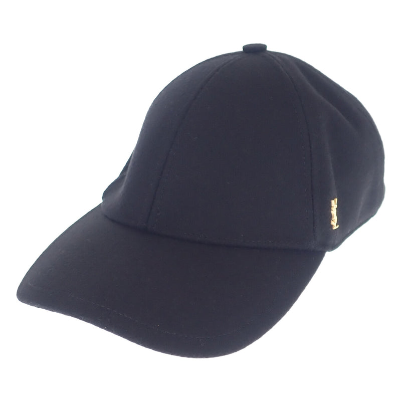 YSL ベースボールキャップ 帽子 7065373YM161000 ウール ポリアミド ブラック 59サイズ【ISEYA】