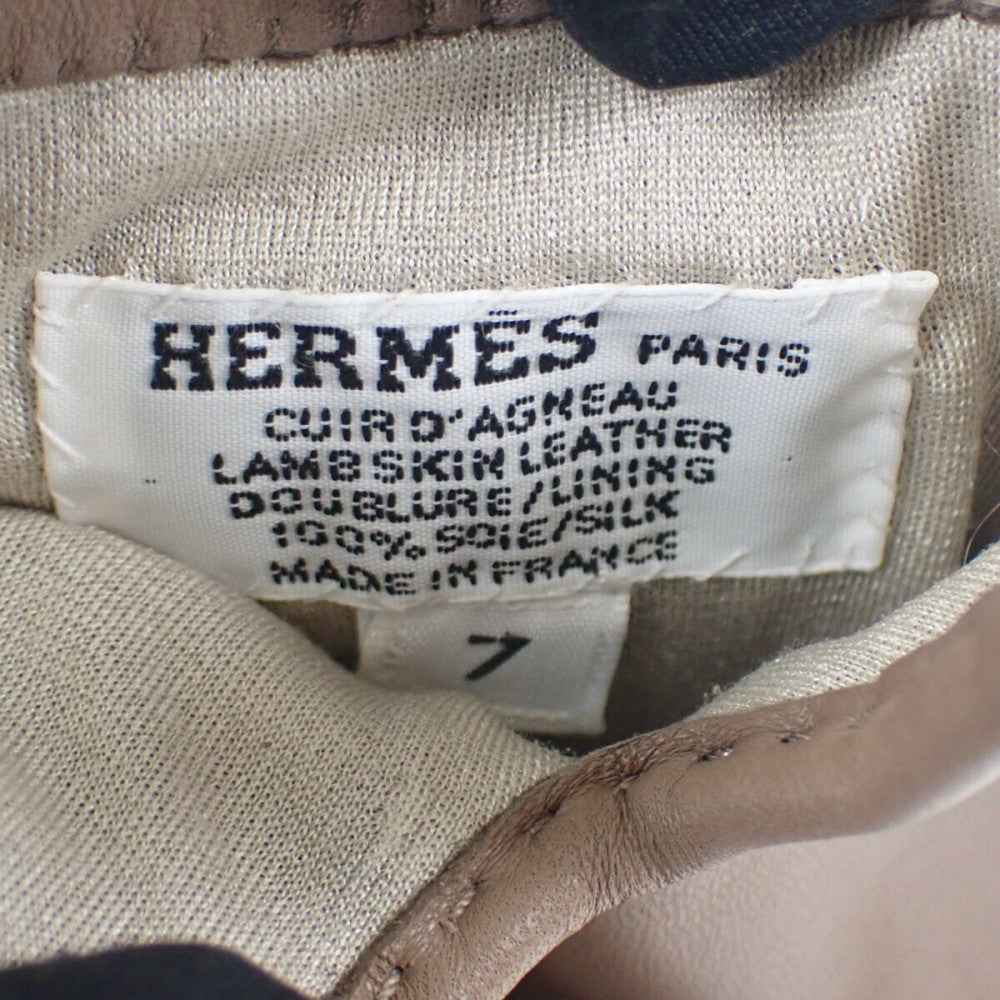エルメス HERMES ドリームラブ グローブ 手袋 アニョーミロ エトゥープ
