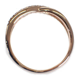 K18PG ピンクゴールド デザインジュエリー リング 指輪 ダイヤモンド 0.16ct 約12号 レディース ジュエリー【ISEYA】